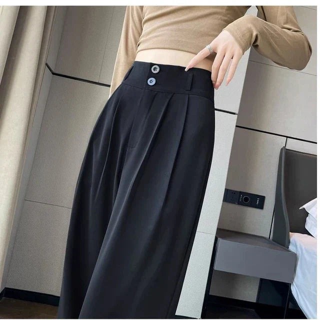 Fekete női high waist palazzo nadrág – Elara