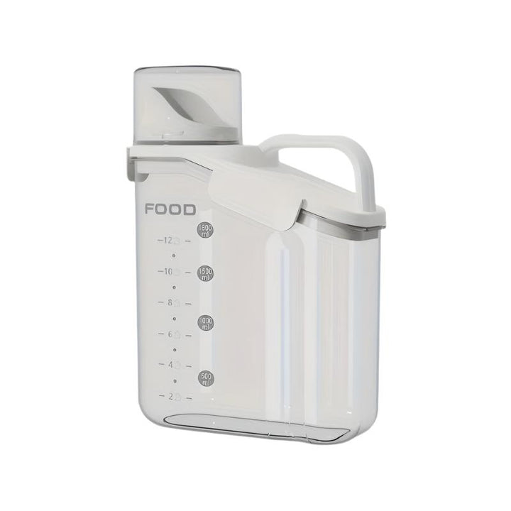 Páravédelemmel ellátott házikedvenc étel tároló edény mérőpohárral - FreshBite