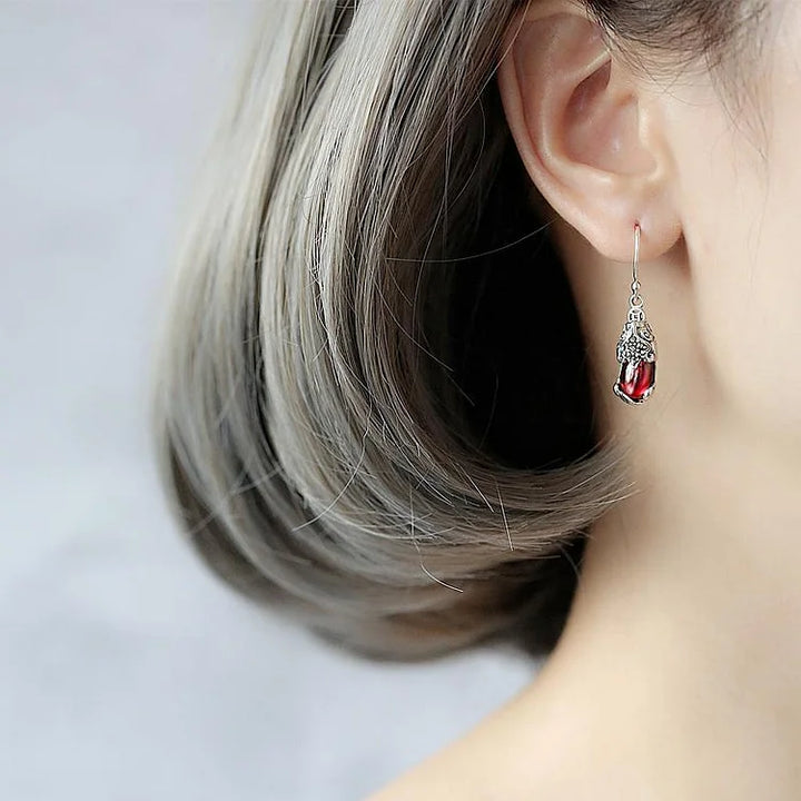 Ezüst Mítikus Állat Fülbevalók - Aelora