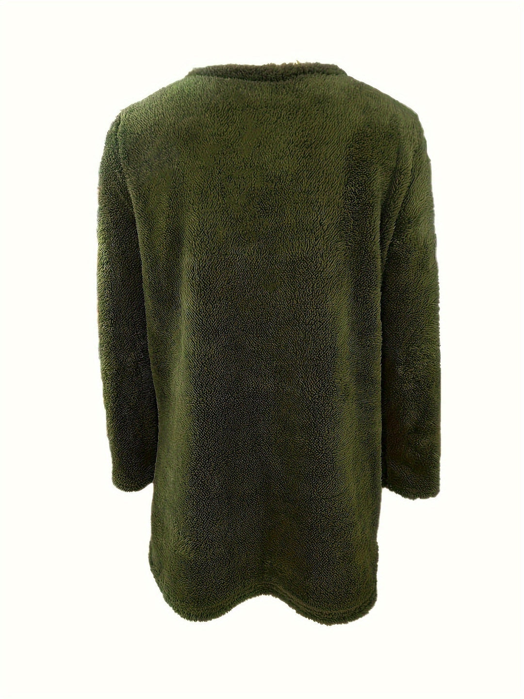 Kényelmes Fleece Pulóver Nyomattal - Luna