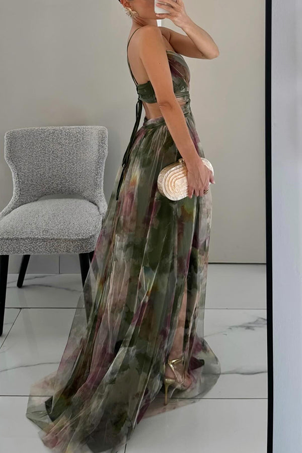 Elegáns mesh maxi ruha testhez simuló szabással – Camille