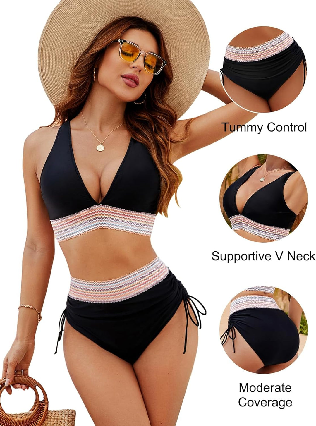 Formázott bikini szett magas derék alsó résszel és push-up felső résszel – Selina | 1 vásárlása, 1 ingyen