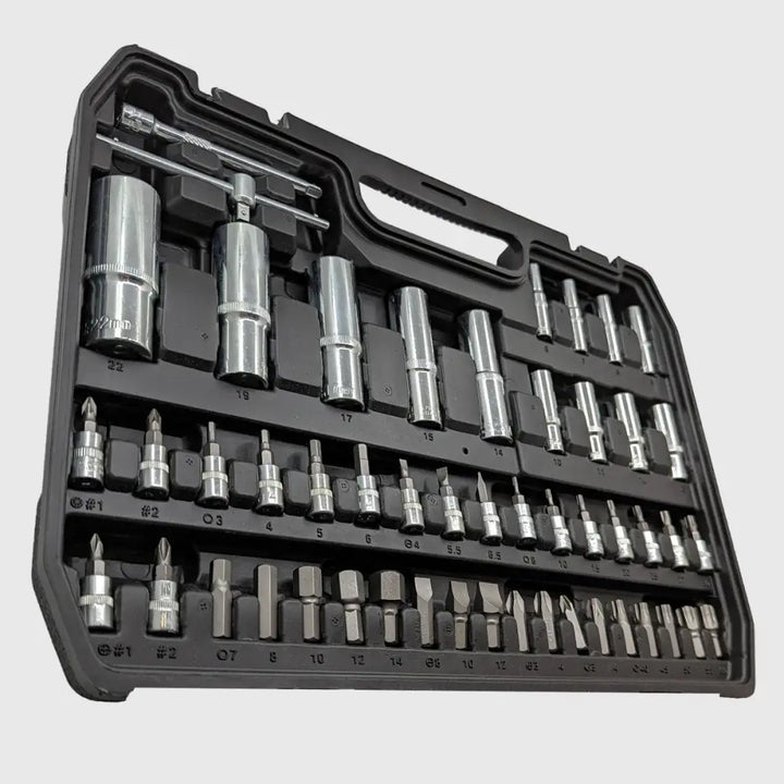 108 darabos Króm-Vanádium Dugókulcs Készlet – TorqueMaster