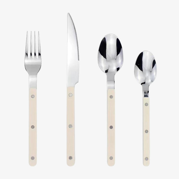 24 darabos rozsdamentes acél evőeszközkészlet gravírozott designnal - BistroLine