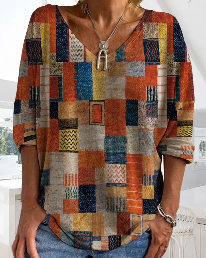 Őszi, lazán szabott pamut felső – Amira