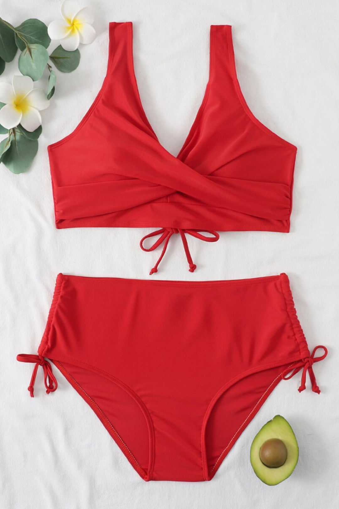 Színes bikini húzózsinórral és csavarodott részlettel – Zaraï