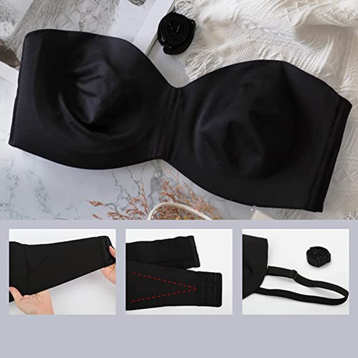 Zökkenőmentes bandeau melltartó levehető pántokkal – Camille