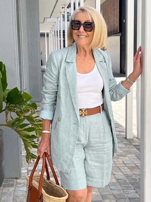 Trendi Női Vászon Nyári Öltözet – Camille