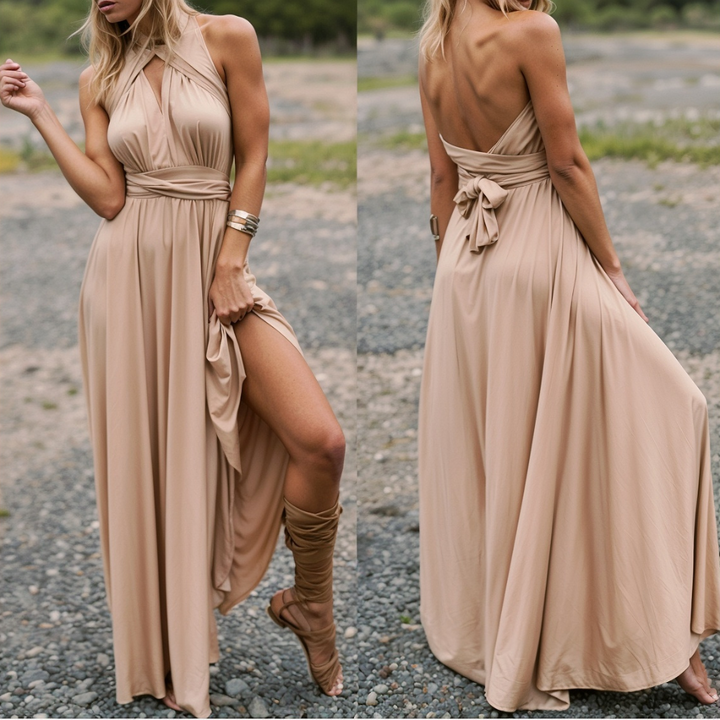 Elegáns, nőies szabású, hosszú maxi ruha – Celine