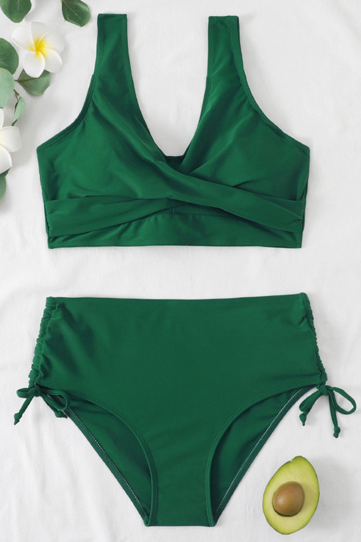 Színes bikini húzózsinórral és csavarodott részlettel – Zaraï