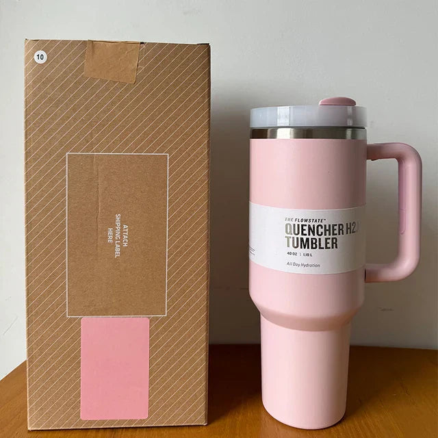 Vákuum Szigetelt Kupa Fedéllel és Szívószállal - ThermoTumbler