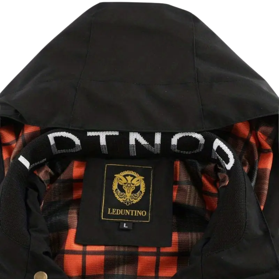 Férfi vízálló kültéri dzseki kapucnival és kockás béleléssel – Jorrit