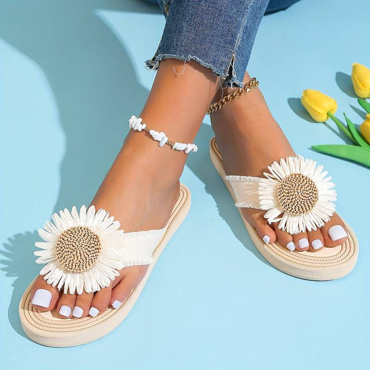 Boho bebújós szandál virágdísszel – Marivi