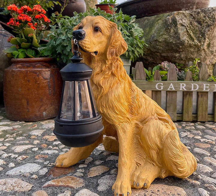 Napelemes kutyaszobor LED világítással - LumiPup