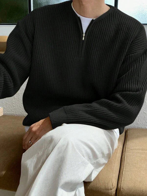 Túlságosan Nagy Zip-Up Pulóver Férfiaknak - Havron