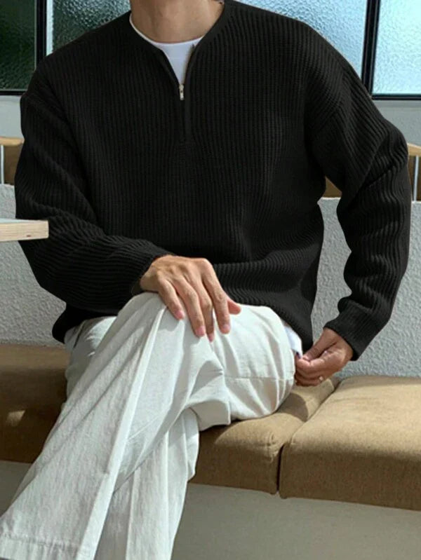 Túlságosan Nagy Zip-Up Pulóver Férfiaknak - Havron