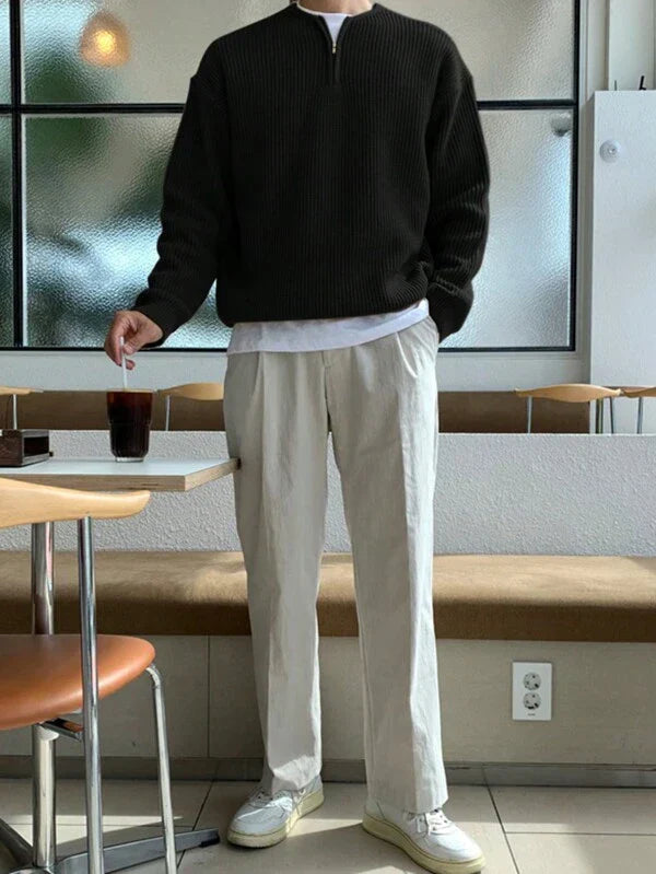 Túlságosan Nagy Zip-Up Pulóver Férfiaknak - Havron