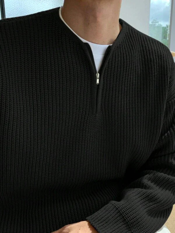 Túlságosan Nagy Zip-Up Pulóver Férfiaknak - Havron