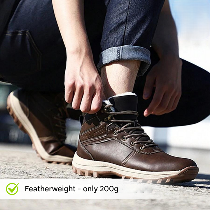 Őszi-téli csizmák, hidegvédővel és őszi levél mintázattal – Leonardo