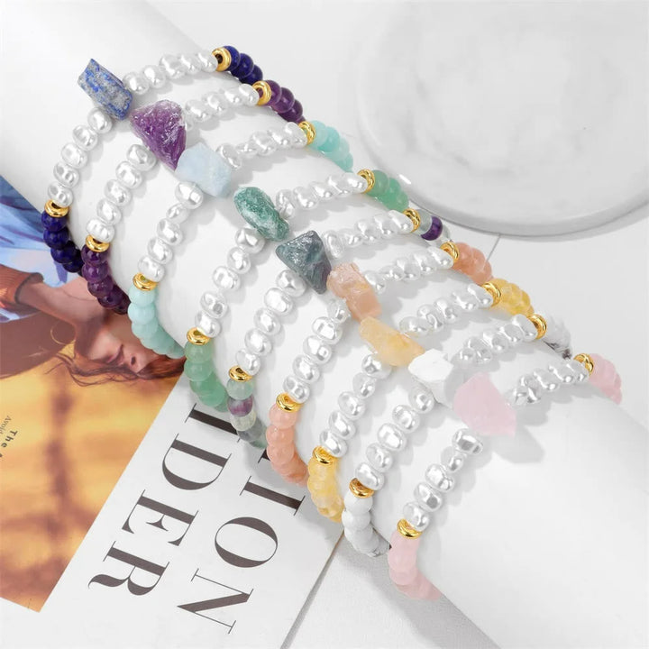 Természetes Kristálygyöngy Karkötő - Eline