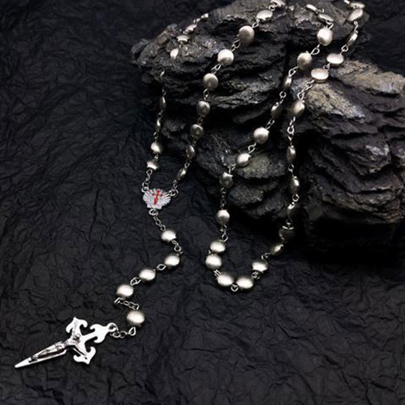 Szív alakú macska szem kövekből készült rózsafüzér nyaklánc - Elara