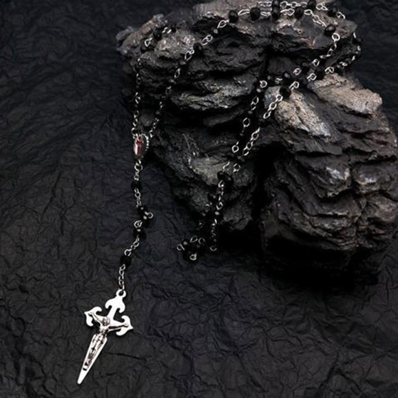 Szív alakú macska szem kövekből készült rózsafüzér nyaklánc - Elara