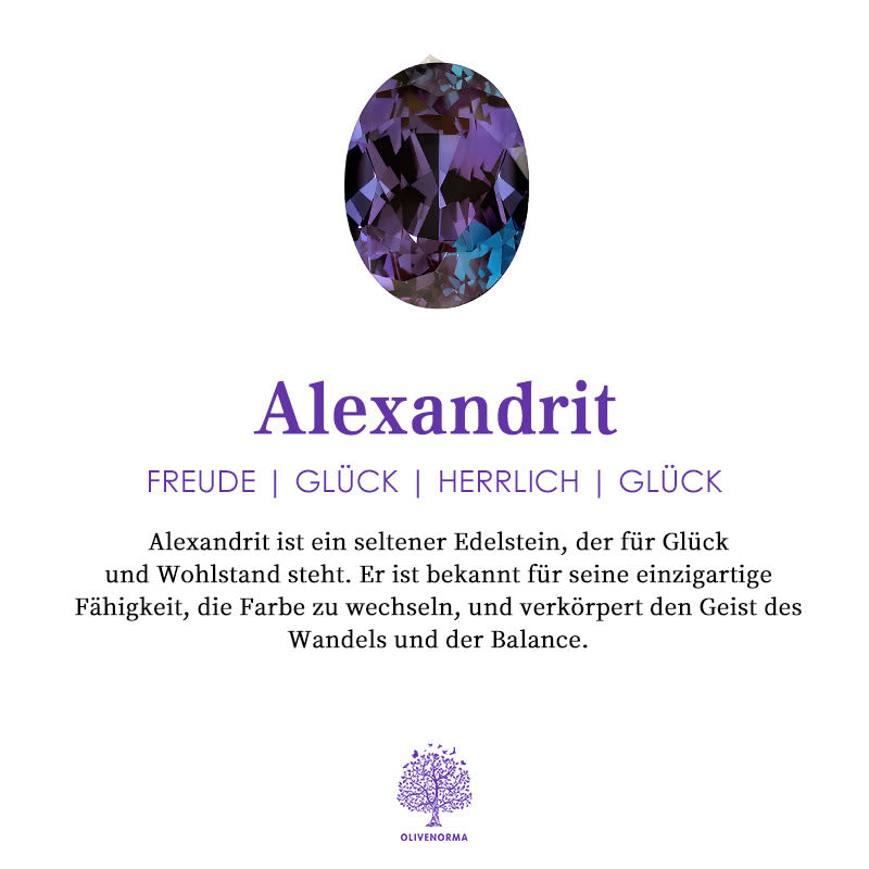 Hónapkő Színváltó Alexandrit és Ásványgyűrű - Elara