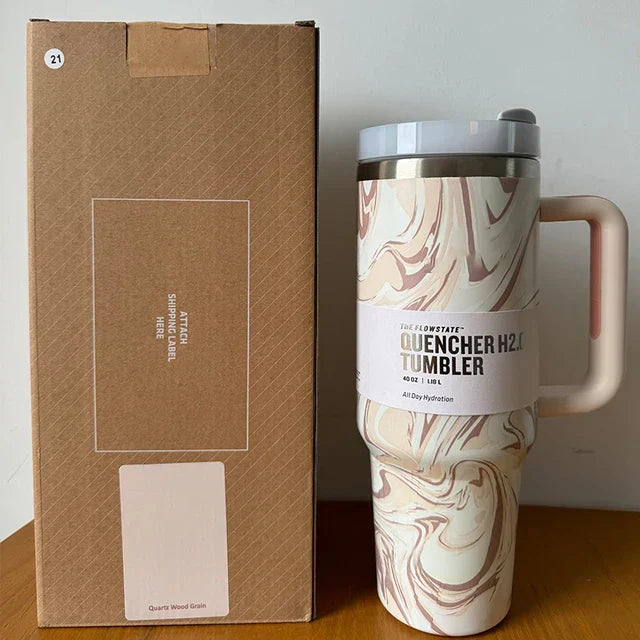 Vákuum Szigetelt Kupa Fedéllel és Szívószállal - ThermoTumbler