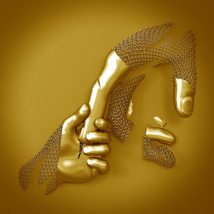 Szerelmes vászon fém figurával - AmorArte