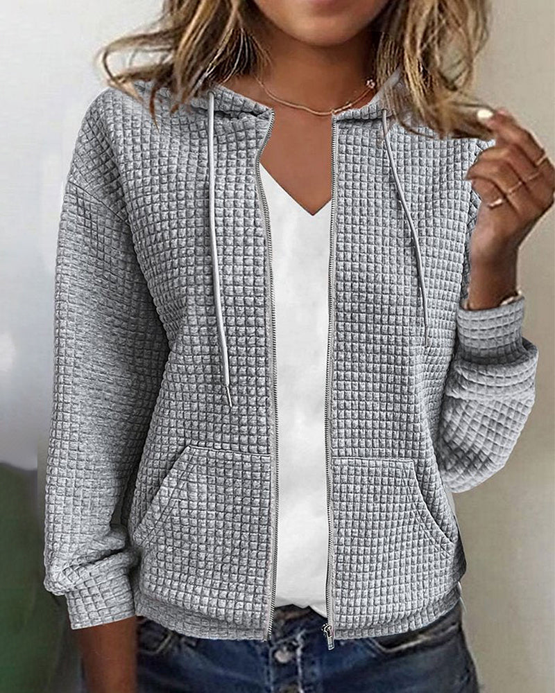 Casual Comfort Női kardigán zsebekkel és húzózsinórral - Sophie