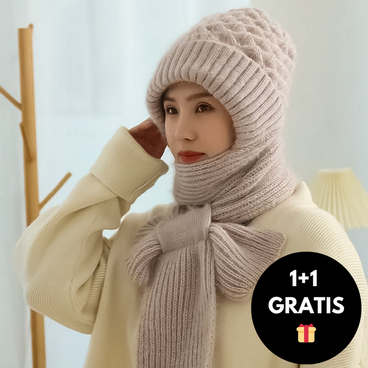 Meleg Nők Sapka Integrált Sál - Nora