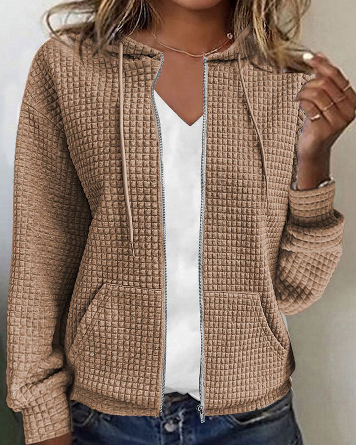 Casual Comfort Női kardigán zsebekkel és húzózsinórral - Sophie