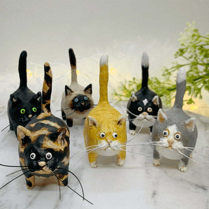Egyedi Kézműves Macska Karácsonyi Díszek - Purrfect Holiday Hangers