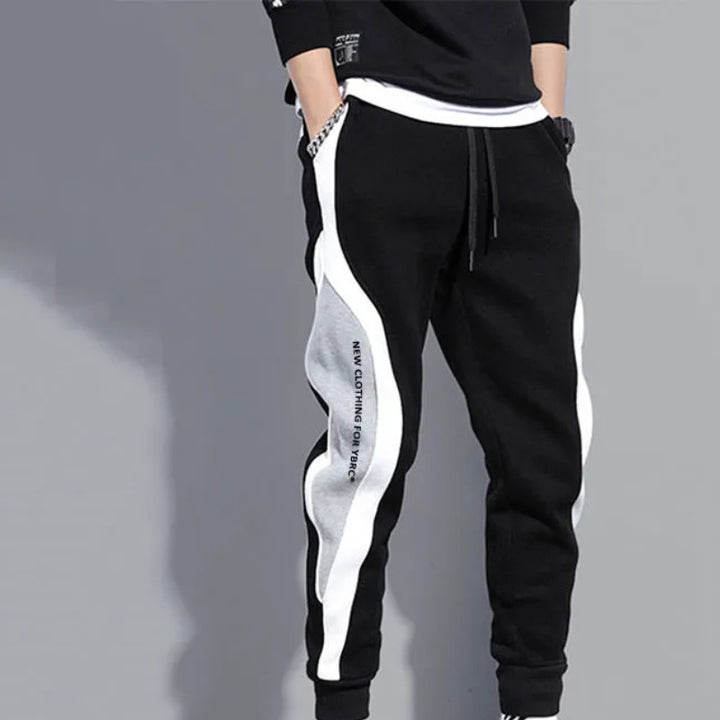 Lazán Kivágott Férfi Patcher Jogger Nadrág Kötényével – Rafael