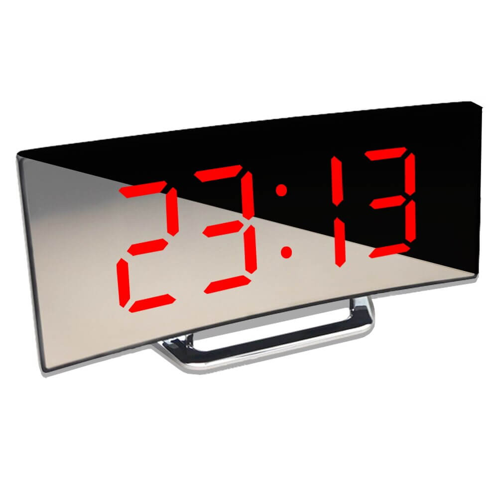 Hajlított LED Digitális Óra Modern Formatervezéssel - LumiCurve