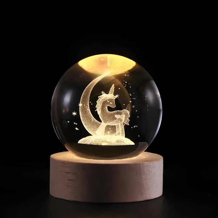 3D Gravírozott Kristálygömb - Celestia