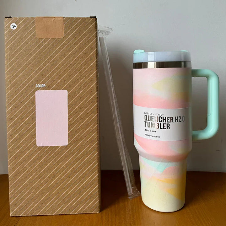 Vákuum Szigetelt Kupa Fedéllel és Szívószállal - ThermoTumbler