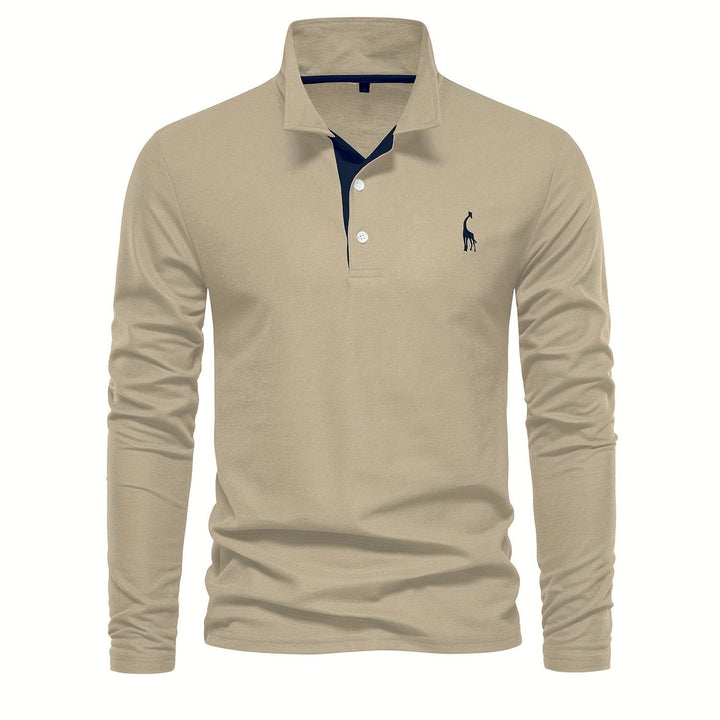 Kényelmes Férfi Polo Hosszú Ujjú