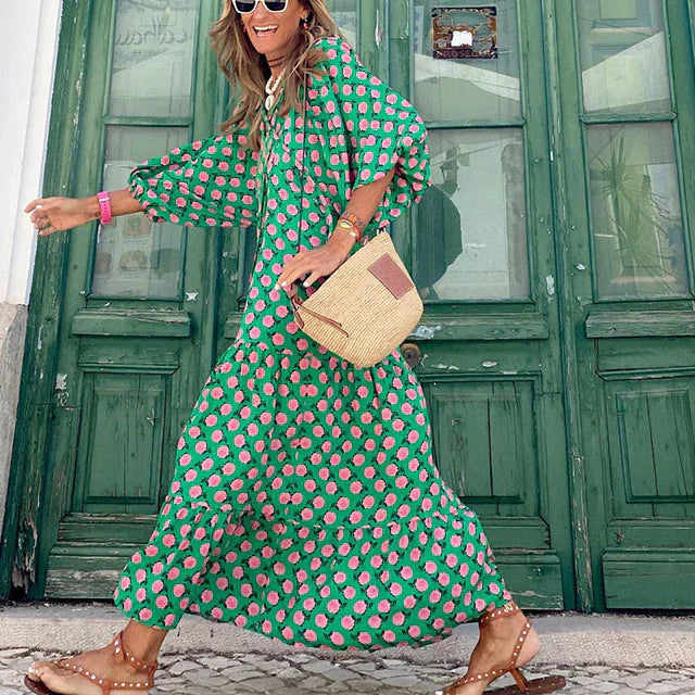 Boho nyári ruha ibizai stílusban, laza szabással – Elira