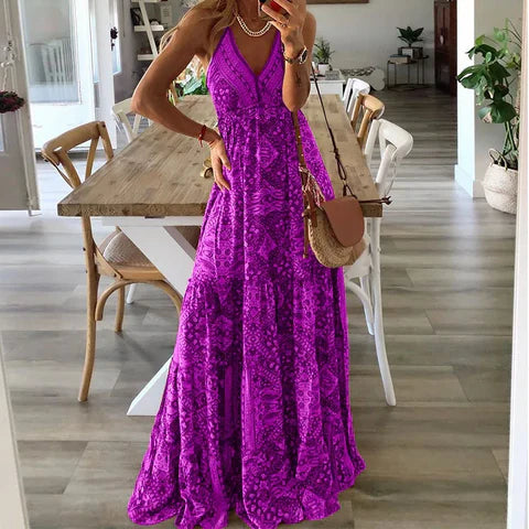 Nyári Boho-maxiruha virágmintával – Isabella