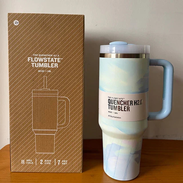 Vákuum Szigetelt Kupa Fedéllel és Szívószállal - ThermoTumbler