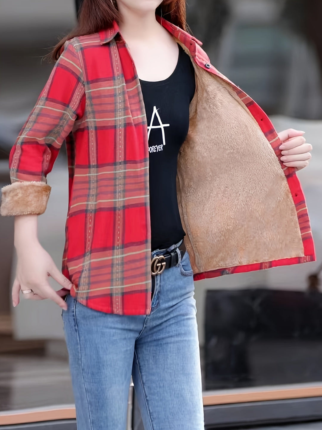 Vezetett laza női blúz - Nora