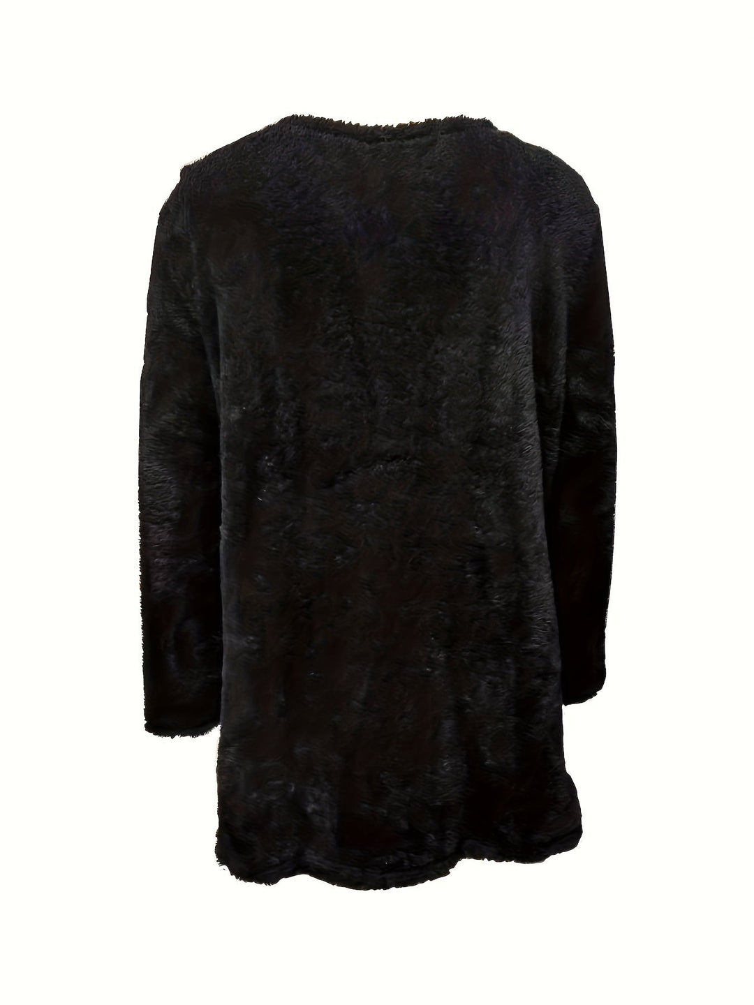 Kényelmes Fleece Pulóver Nyomattal - Luna