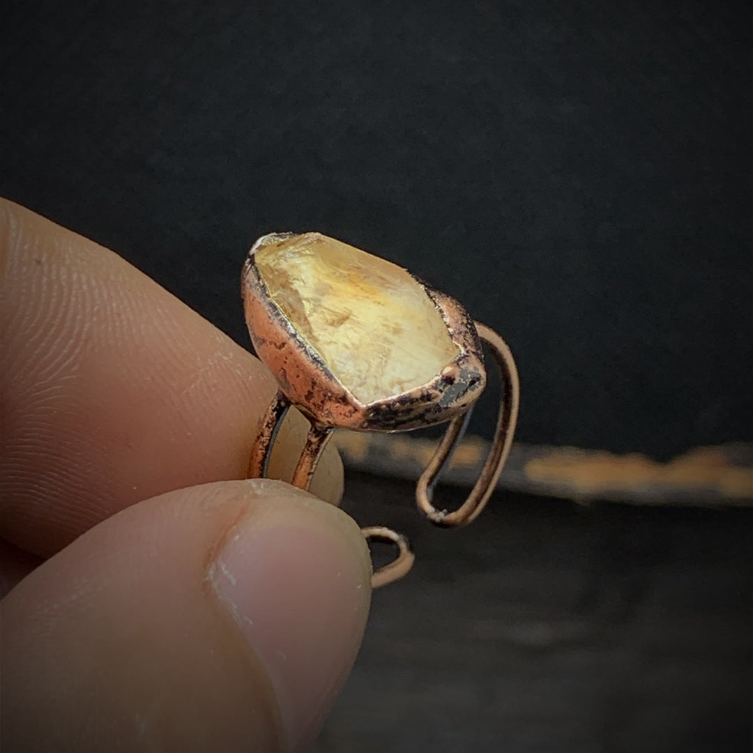 Természetes Nyers Születési Kő Gyűrű - Selina