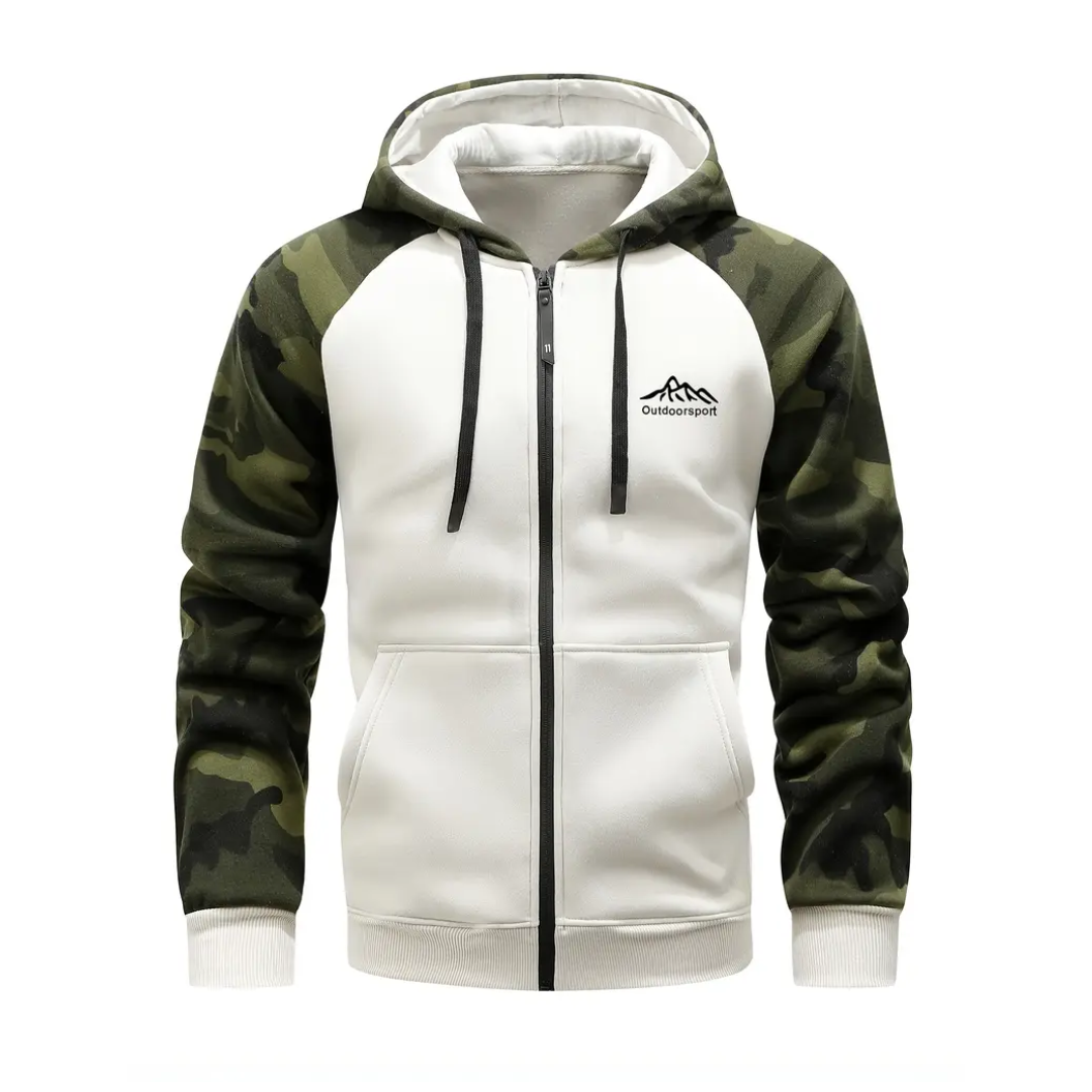 Meleg és kényelmes férfi kamuflázs fleece dzseki – Ethan