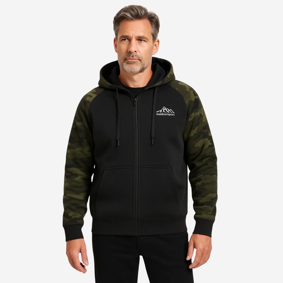 Meleg és kényelmes férfi kamuflázs fleece dzseki – Ethan