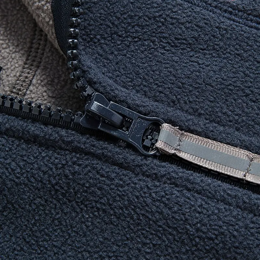 Férfi fleece kültéri mellény – Bélelt, álló gallérral – Kaspar