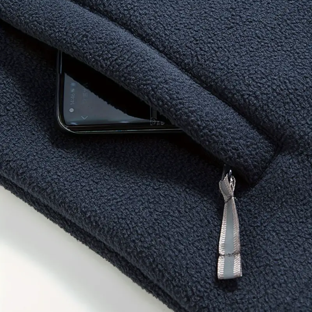 Férfi fleece kültéri mellény – Bélelt, álló gallérral – Kaspar