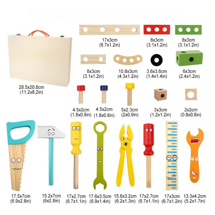 Interaktív Fa Építőszett - MakerBox