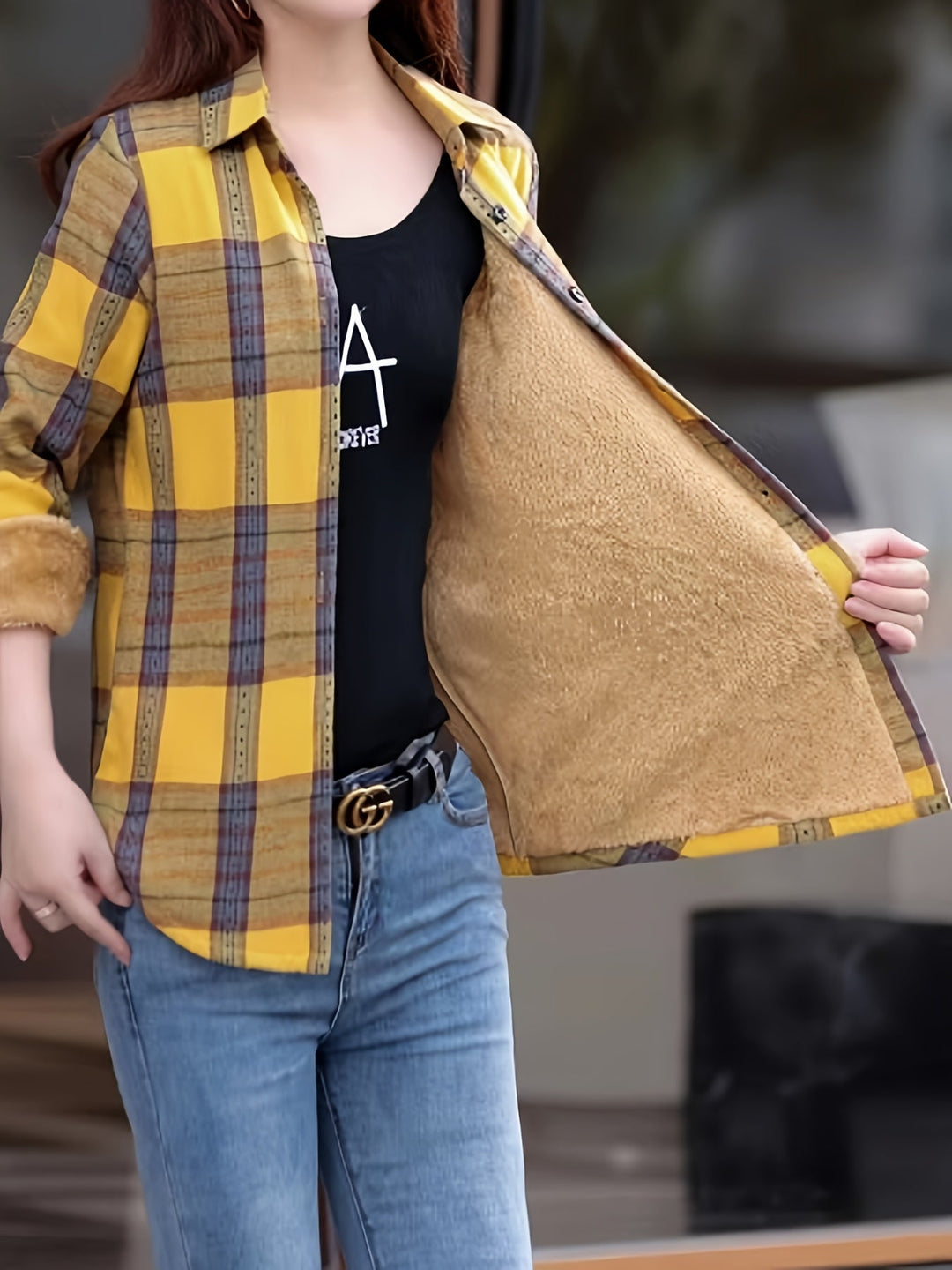 Vezetett laza női blúz - Nora